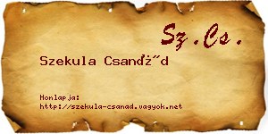 Szekula Csanád névjegykártya