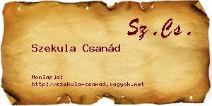 Szekula Csanád névjegykártya