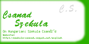 csanad szekula business card